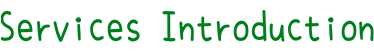 Services Introduction